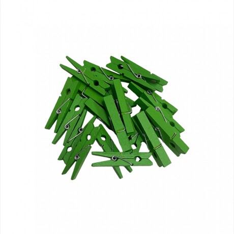 Palillos de Madera en Color x 20 Verde