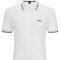 HUGO BOSS Polo de Algodón Piqué con Logo Contrastante Blanco