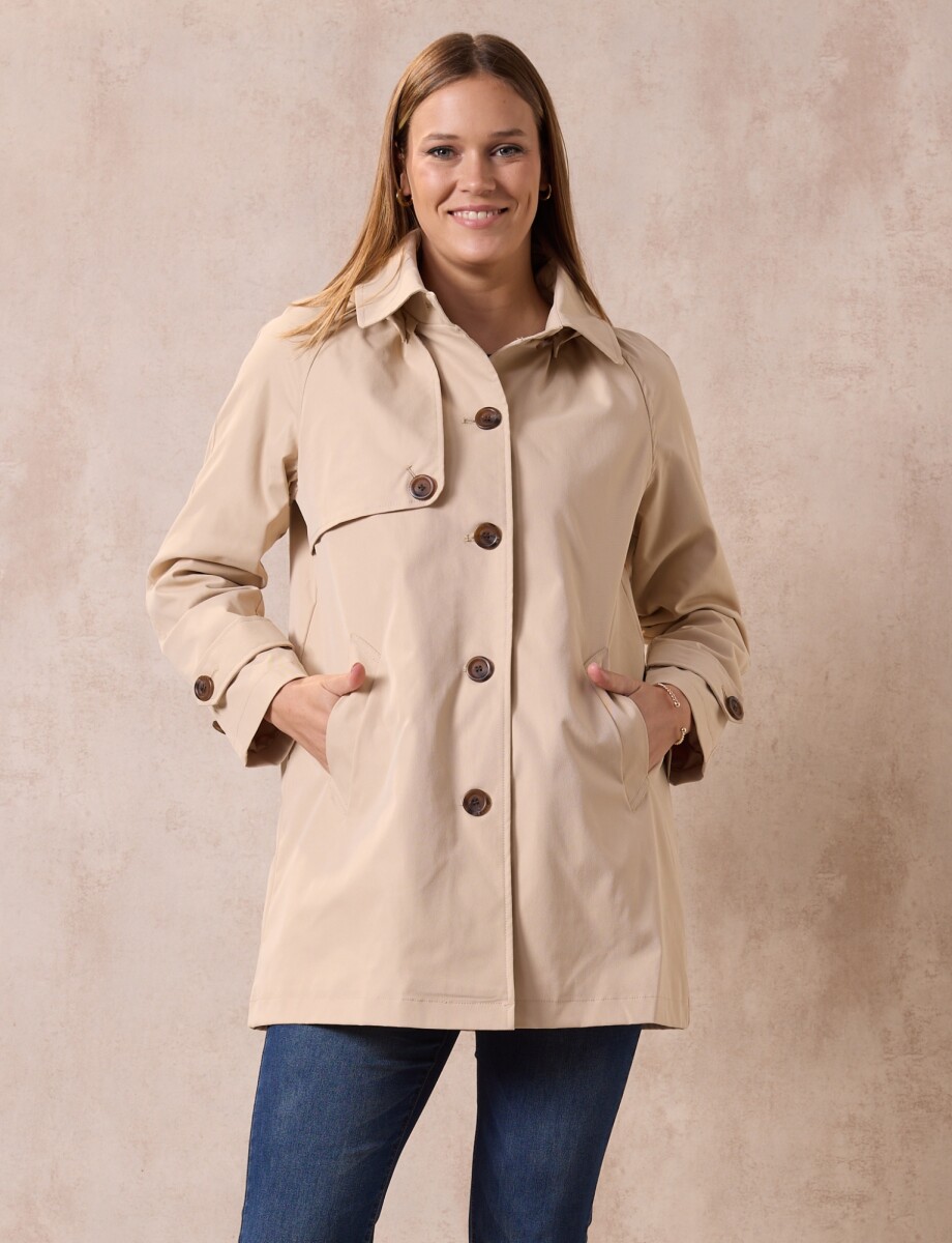 Gabardina Impermeable - Beige 