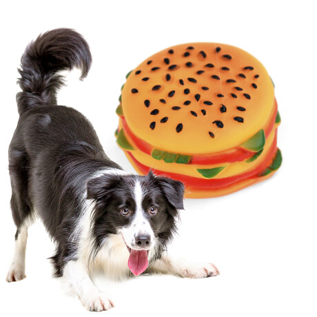 Juguete De Goma Para Mascotas Hamburguesa 7,5cm - 45g Juguete De Goma Para Mascotas Hamburguesa 7,5cm - 45g