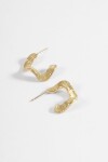 Aros acero wavy dorado