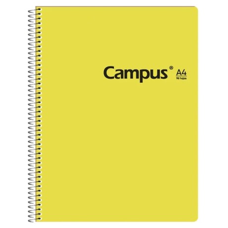 Cuadernola Campus 96 Hojas Tapa Dura Colores Pastel Amarillo