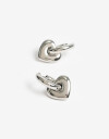 Aros Argollas Metal Argollas De Acero Corazón - Plateado