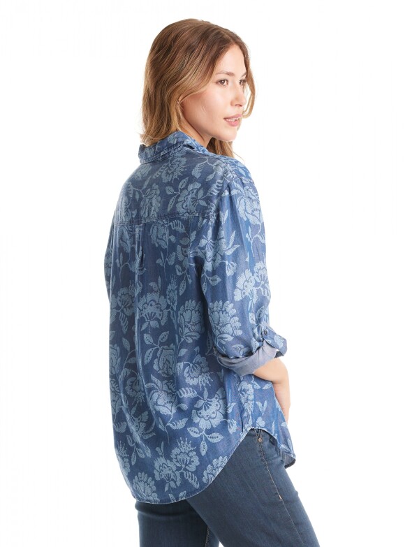 Camisa Lyocell Flores JEAN