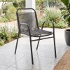 Silla de Jardín Simil Rattan Negro
