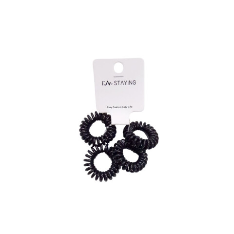 Colitas para el cabello 4pcs negras Colitas Para El Cabello 4pcs Negras