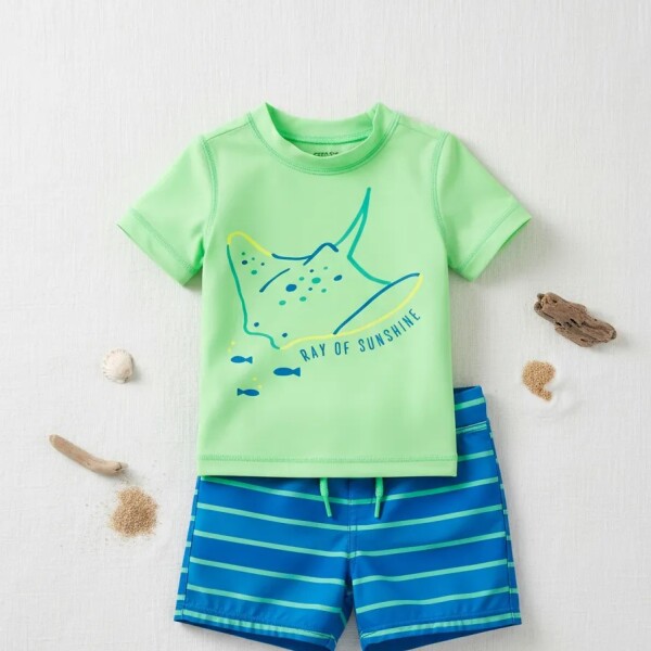 Set 2pz con filtro UV carters lycra + short manta raya Set 2pz con filtro UV carters lycra + short manta raya