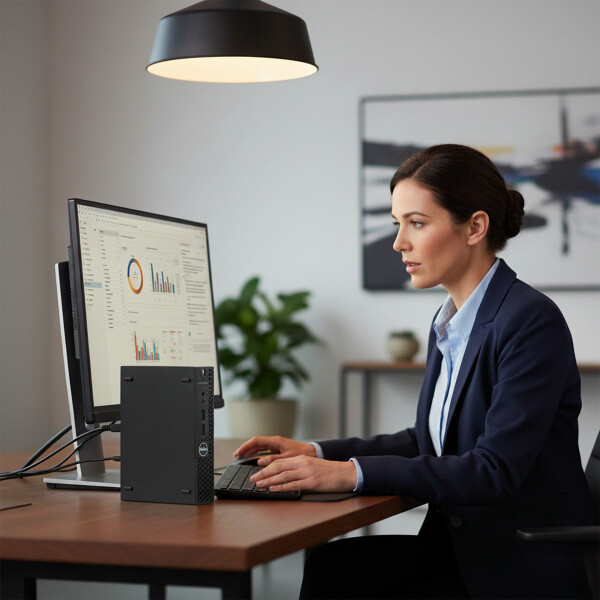 Mini Pc Dell i5-7500t 2.7 G 8Gb Ram 256Gb SSD Windows 11pro Color Negro