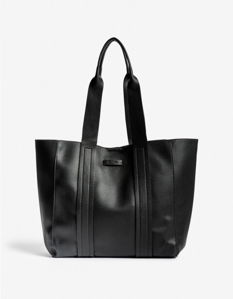 Shopper Basicos Shopper De Hombro Negro - Negro
