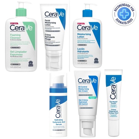 Pack Cerave Rutina Facial súper Completa 6 Pasos Pack Cerave Rutina Facial súper Completa 6 Pasos