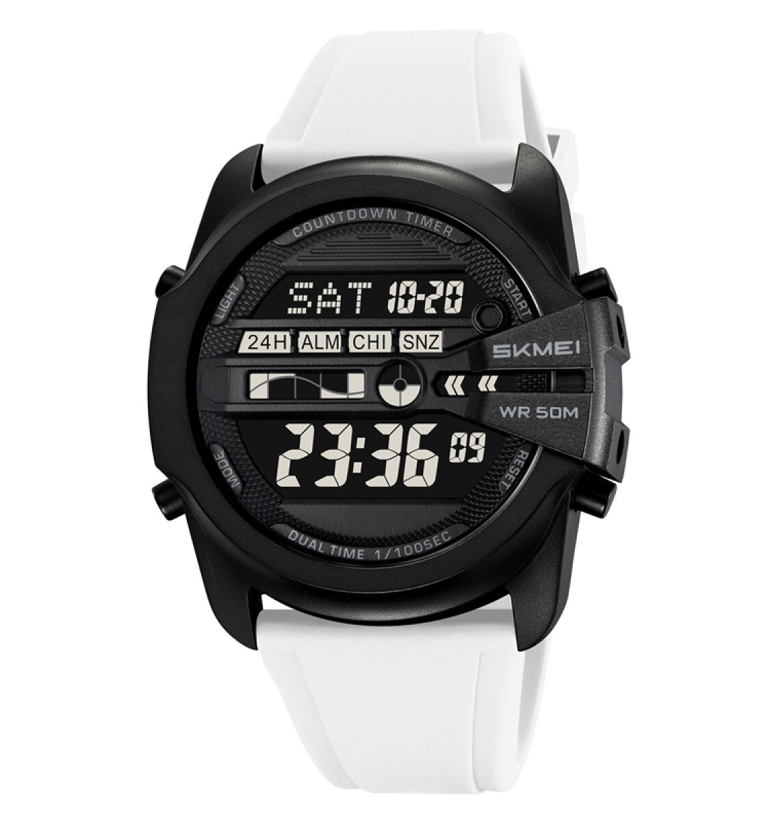 Reloj Skmei 2442wt Digital Unisex En Resina Blanca 