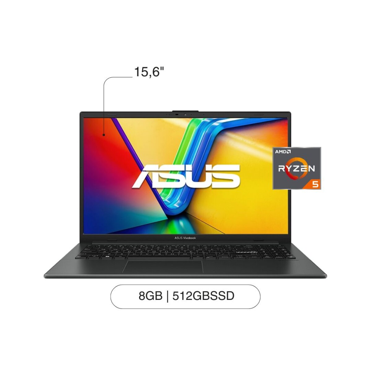 Notebook ASUS Vivobook Go 15 15,6' OLED FHD 512GB / 8GB R5-7520U W11 