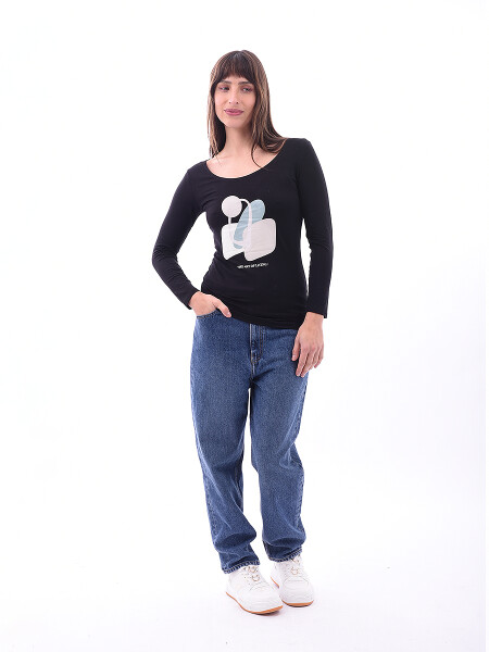 REMERA THE ART OF LIVING NEGRO