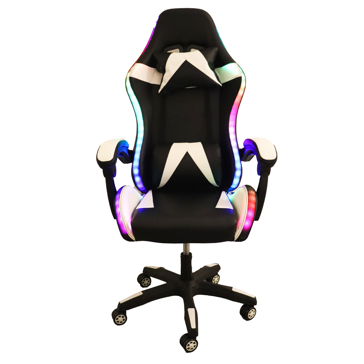 Silla gamer con led - BLANCO 