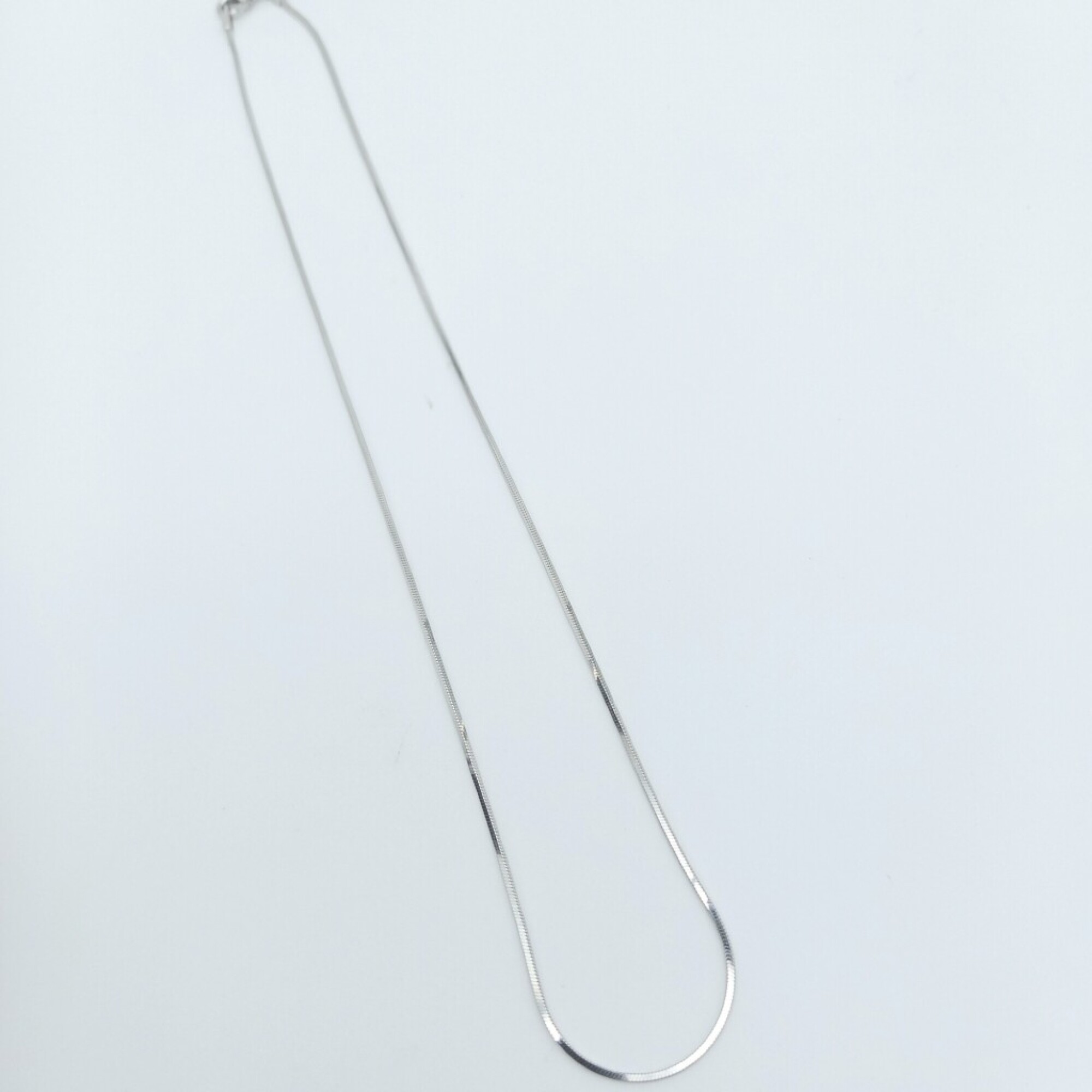 Cadena de Plata 925 con baño de Oro Gris Cola de Ratón Largo 45 cm