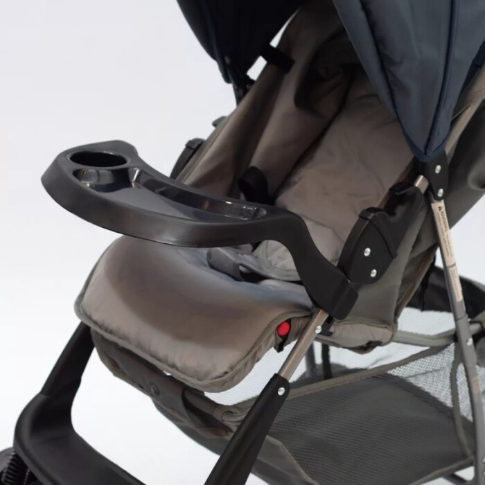Cochecito de Paseo Convertible En Cuna Con Capota - Tinok Gris Oscuro
