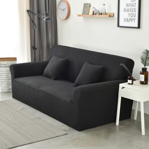 Funda sillón 1 cuerpo lisa negro