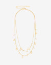 Collares Cortos Strass Collar Layer Je T'aime - Dorado