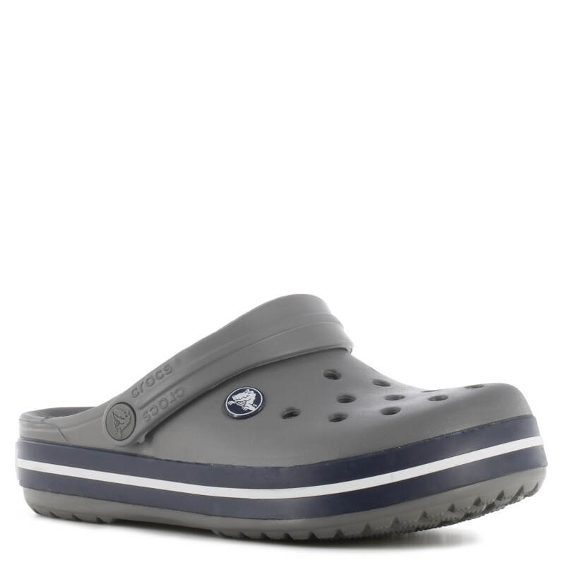 Zuecos Infantiles Crocs Crocband Clog Gris Humo - Azul Marino