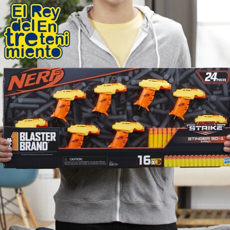 Pistolas Nerf Set Lanzador Fang Alpha Strike dobles Alpha Strike Stringer