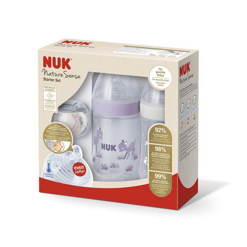 Mamadera Nuk Nature Sense Twin 260 Rosado Mamadera Nuk Nature Sense Twin 260 Rosado