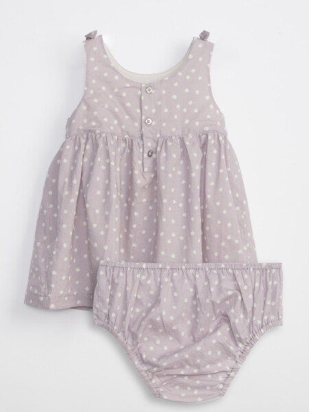 Vestido con bombachudo estampado Flores Lila