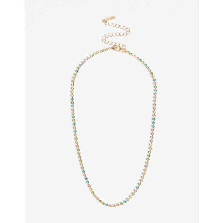 Collar Corto Strass Dorado