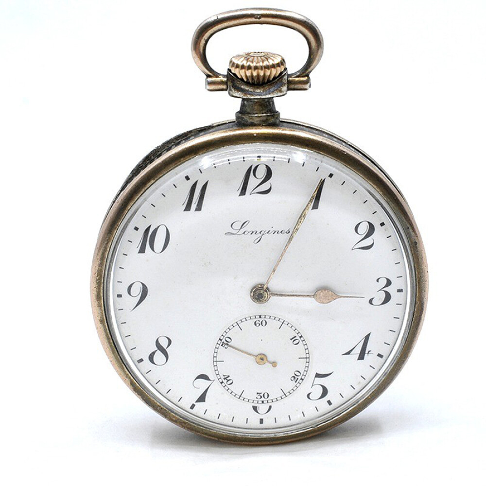 Reloj De Bolsillo En Plata Y Oro, 45,50 Mm, Escena De Caballo Y Jinete Reloj De Bolsillo En Plata Y Oro, 45,50 Mm, Escena De Caballo Y Jinete