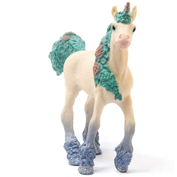 Figura Potro Unicornio Bebe Schleich Flor Pony Juguete Figura Potro Unicornio Bebe Schleich Flor Pony Juguete
