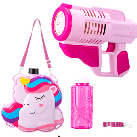 Pistola Burbujero Mochila Luz Y Sonido Astronauta Unicornio Unicornio