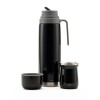 Set termo Comet Bologna 1 lt + Mate de 160 ml Negro metal