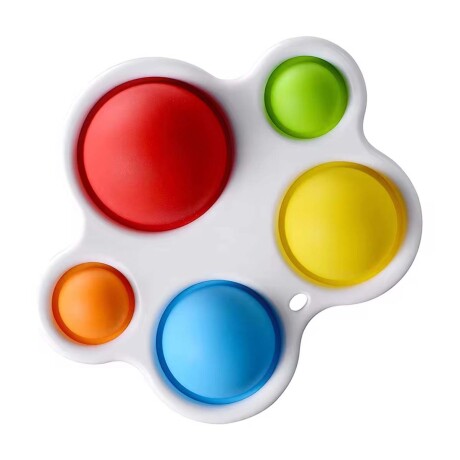 Tablero Mordedor Flipping Sensorial Silicona Bebé Huanger Multicolor