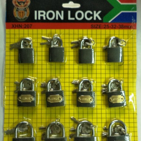 CANDADO BLISTER X12 IRON LOCK XHN:207 MED 32 -38 -50MM CANDADO BLISTER X12 IRON LOCK XHN:207 MED 32 -38 -50MM