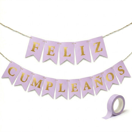 Cartel Feliz Cumple Lila