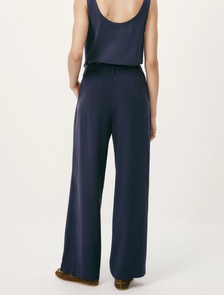PANTALÓN RECTO DE TALLE ALTO AZUL