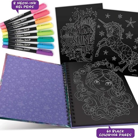 CUADERNO CON HOJAS NEGRAS Y COLORES BRILLANTES CORALIA CUADERNO CON HOJAS NEGRAS Y COLORES BRILLANTES CORALIA