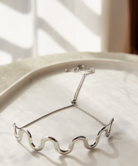 CHOKER WAVES PLATEADO