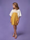 Vestido Canesu Estampado Amarillo