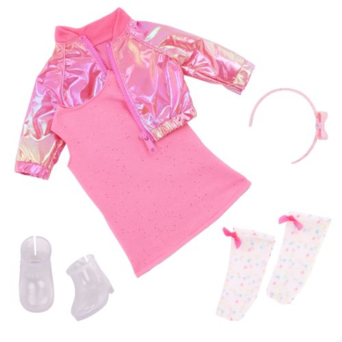 Set Deluxe - Chaqueta Metalizada Rosa - Our Generation 