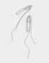 Aros Colgantes Largos Strass Aros Colgantes Largos Con Strass - Plateado
