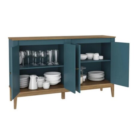 APARADOR BUFFET COLONIAL 149X90X41 PETROLEO/MIEL APARADOR BUFFET COLONIAL 149X90X41 PETROLEO/MIEL