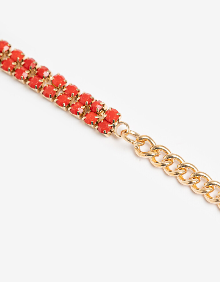 Pulseras Flexibles Strass Pulsera Flexible Strass - Rojo Medio