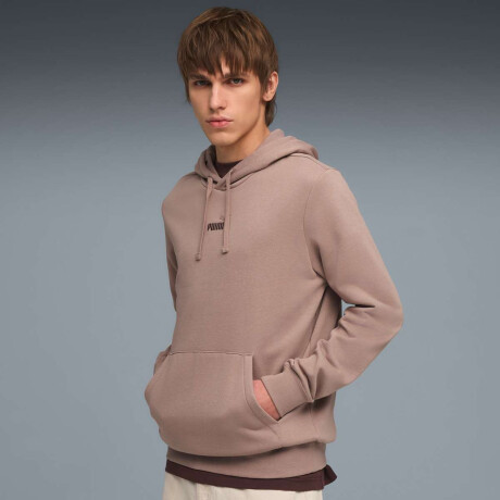Campera Ess Small N°1 Logo Centered Hoodie Felpa de Hombre Crema