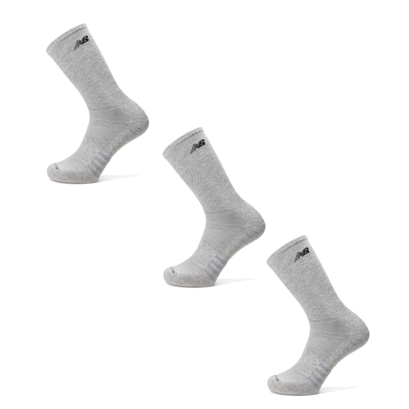 Medias Unisex New Balance Crew X3 Gris