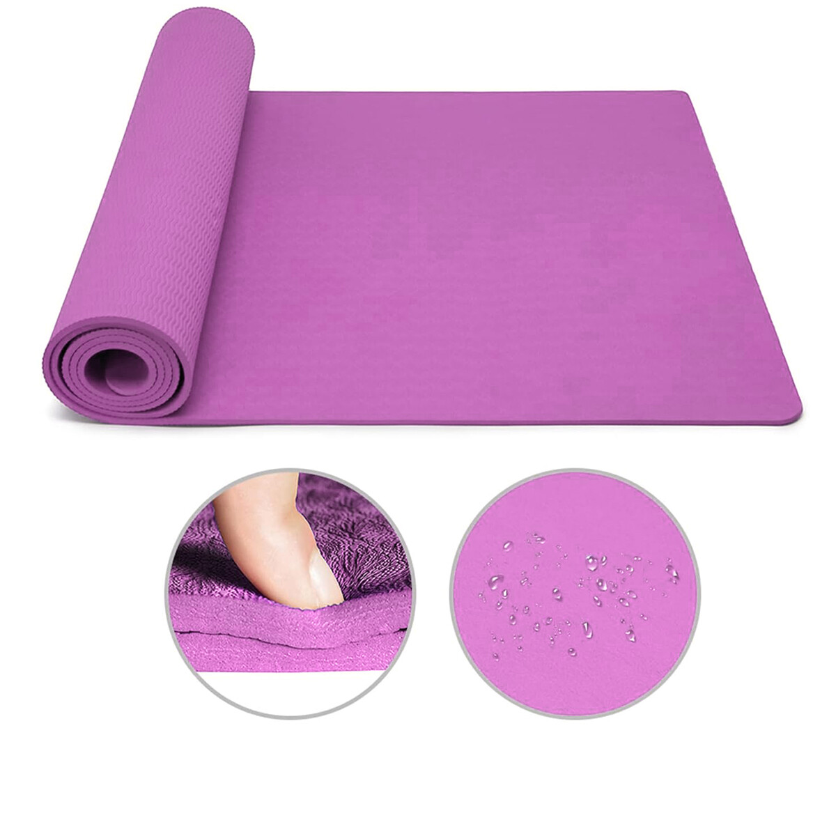 Colchoneta 3mm Mat Para Yoga Goma Eva Pilates Rosa - ROSA 