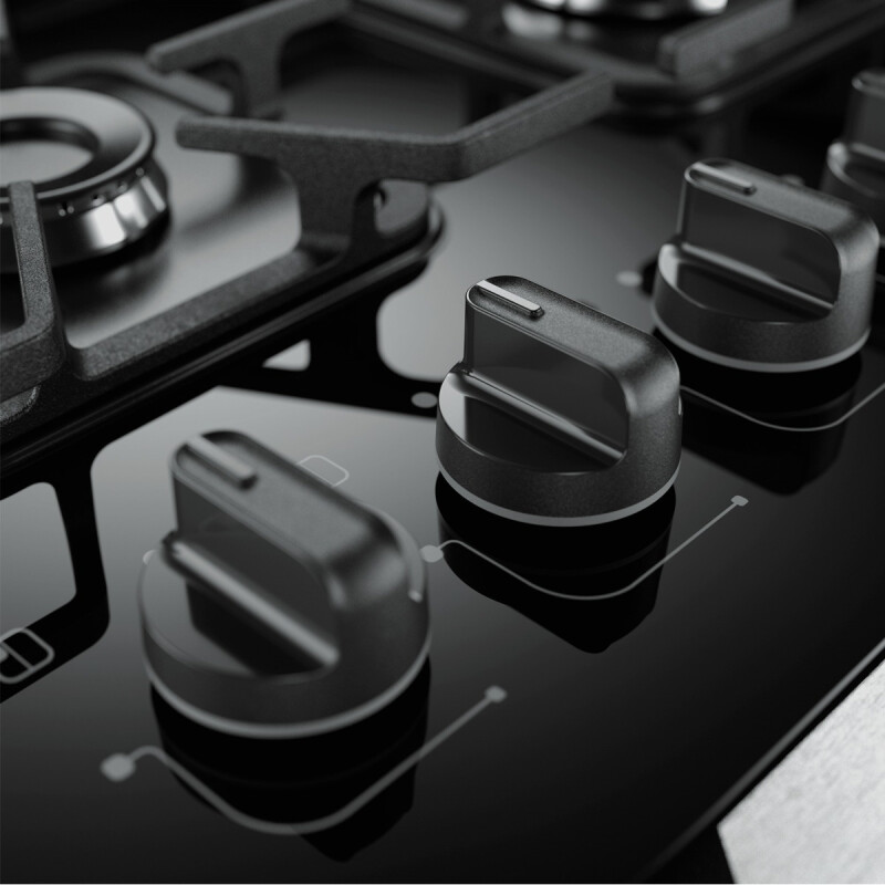 COCINA MUELLER DECORATTO VETRO 4H INOX C/GRILL Cocina Mueller Decoratto Vetro 4h Inox C/grill