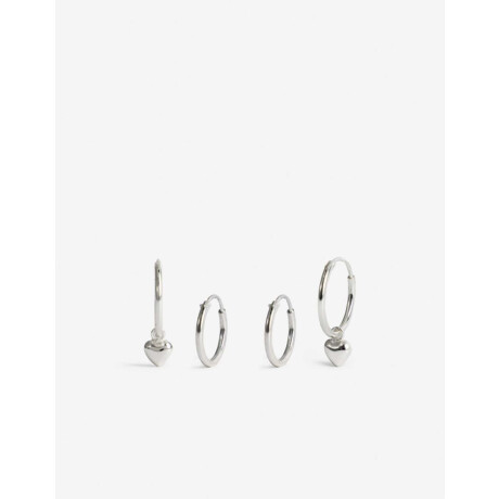 Set De Argollas Plata 925 Plateado