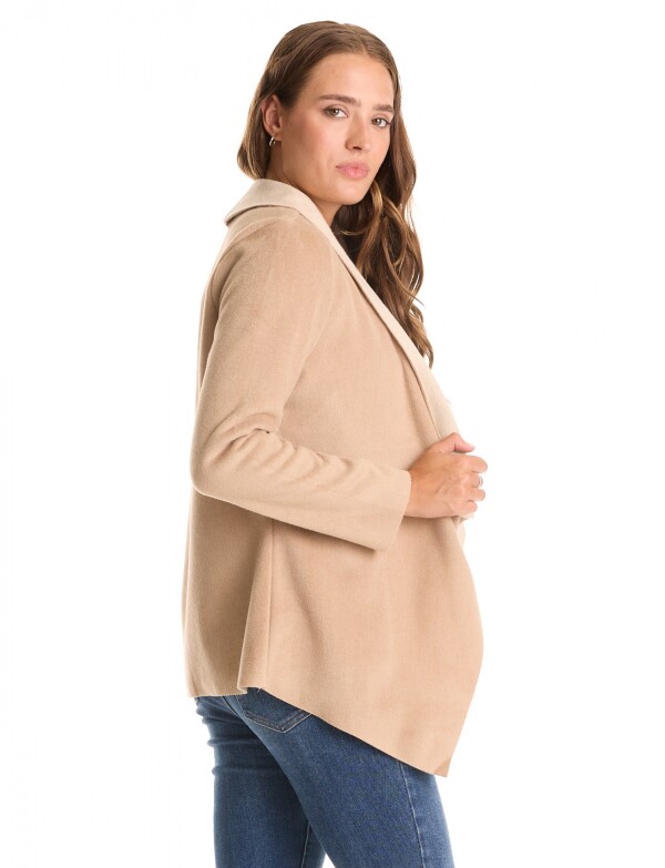 Cardigan Solapa Abie BEIGE OSCURO