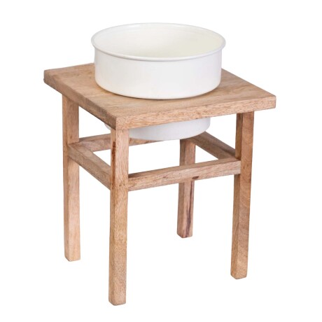 COMEDERO MASCOTAS MADERA NATURAL-BEIGE ANK-19
