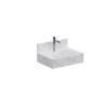 Mueble de baño suspendido de porcelanato Blanco Calacata Napoles 60 cm con bacha incorporada Mueble De Baño Suspendido De Porcelanato Blanco Calacata Napoles 60 Cm Con Bacha Incorporada